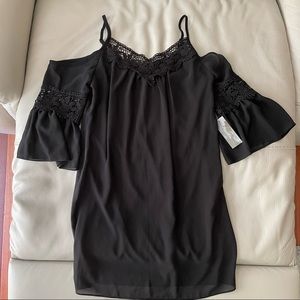 Black size small Breathless cold shoulder dress